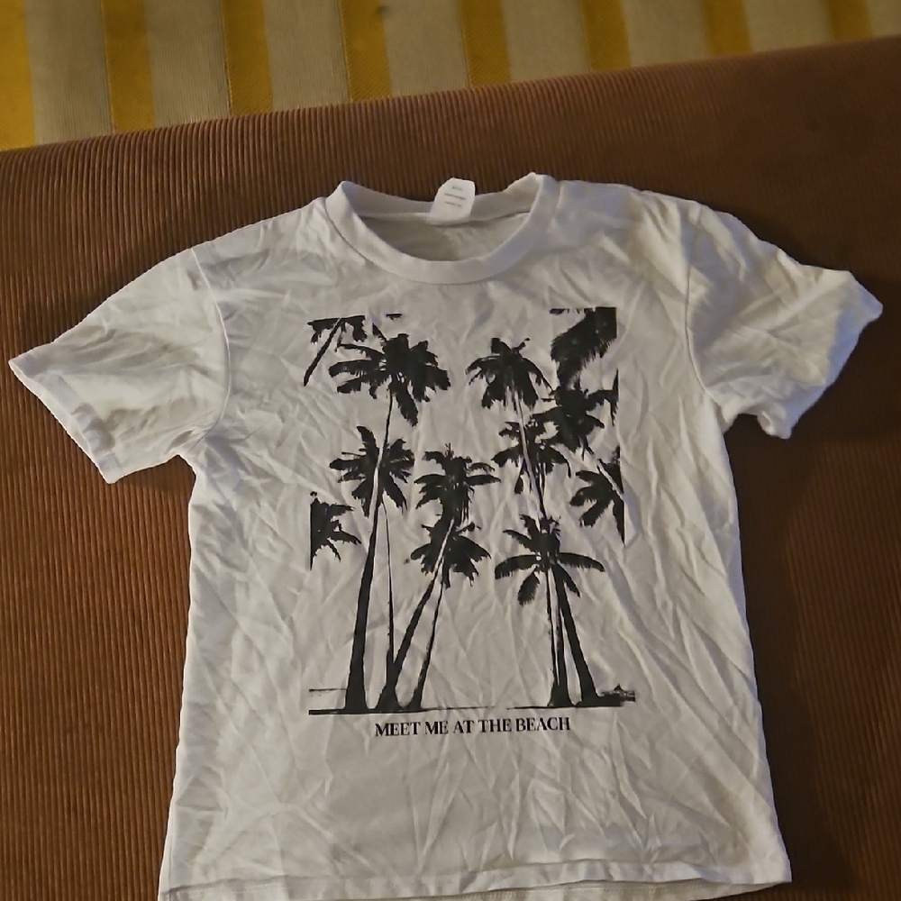 White Palm Tree Kids T-Shirt
